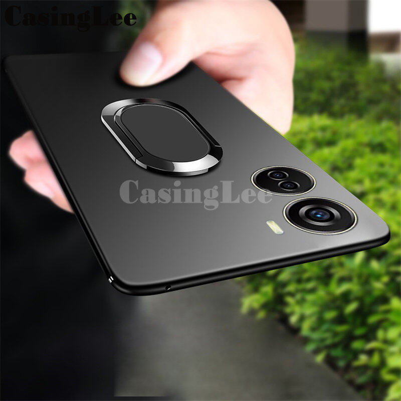 For ZTE Blade V40 Design Case Soft Silicone Matte Full Protector Shockproof Car Adsorb Holder Ring Back Cover for Zte Blade V40 Design Phone Cases. 