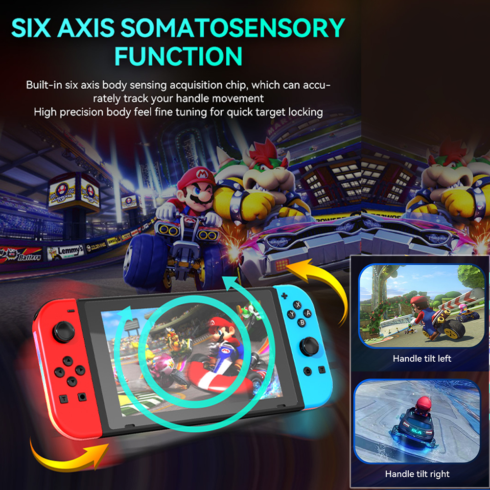 BeesClover Games Controller Wireless Color RGB Lighting Game Console Handheld Console With Dual Vibration Wake-up Compatible For Switch. 