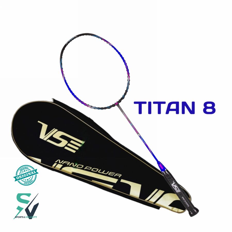 VS Original Titan 5 / Titan 7 / Titan 7 Pro / Titan 8 / Titan 9 Badminton Racket – Lightweight, Durable, High-Performance. 