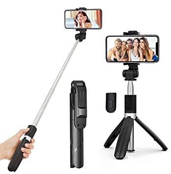 (GT ) XT-02 Selfie Stick Wired Remote Shutter Monopod Bluetooth Extendable Handheld Stabilizer Stand Tripod. 