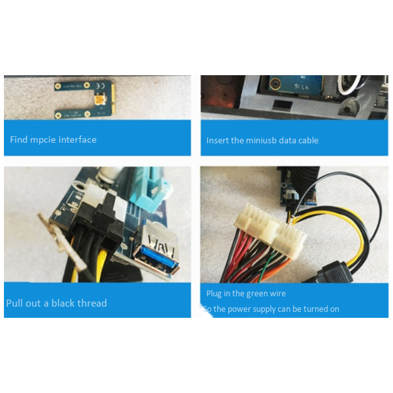 Mini PCIe to PCI Express 16X Riser for Laptop External image Card BTC MPCIe to PCI-E Slot Mining Card. 