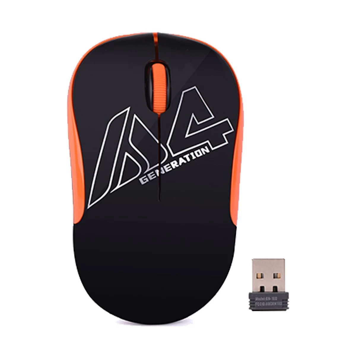 A4Tech G3-300N Black-Orange V-Track Wireless Mouse. 