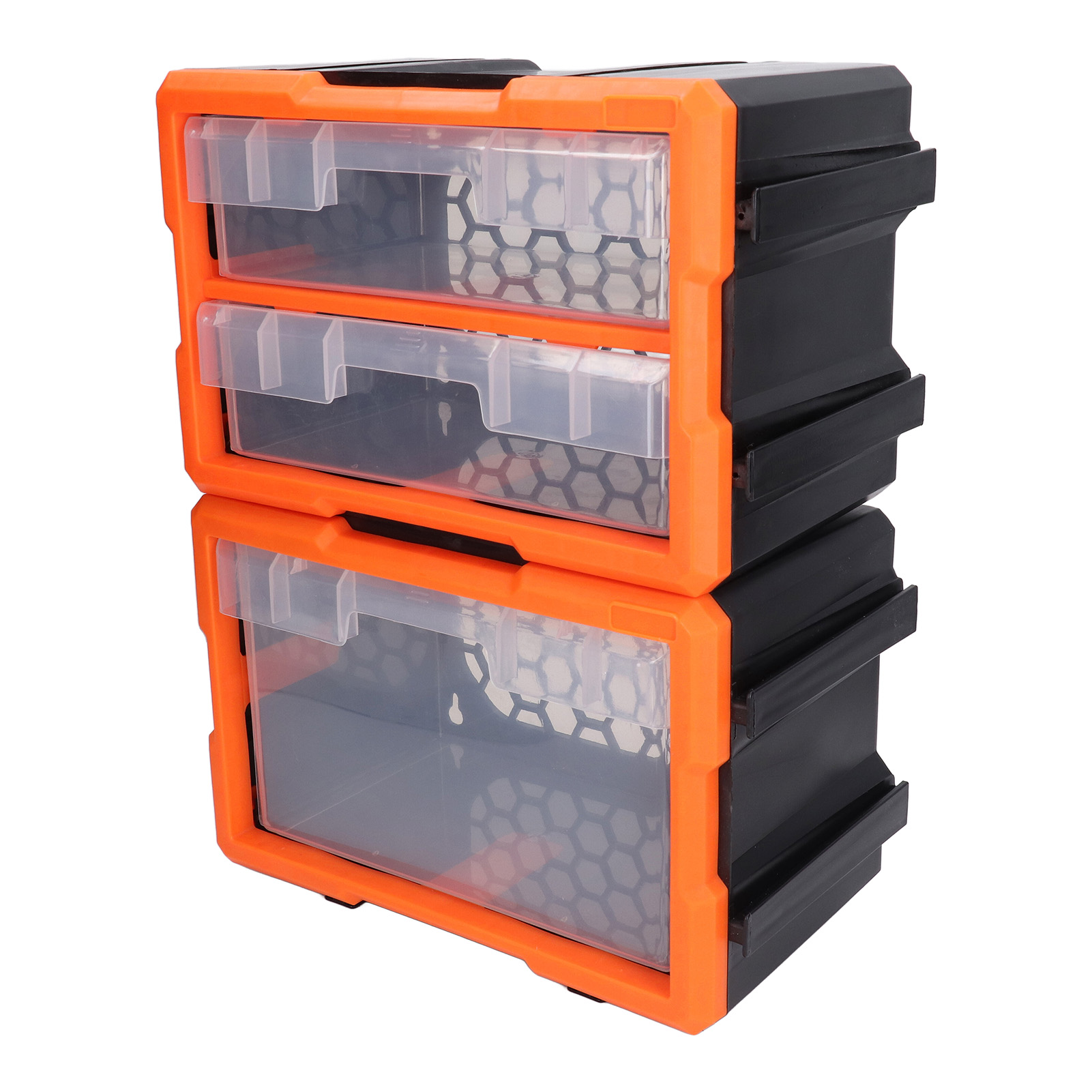 Electronic Component Storage Drawer Wall Mount Versatile Combined Parts Box Securely Stackable Translucent for DIY Tool Bits. 