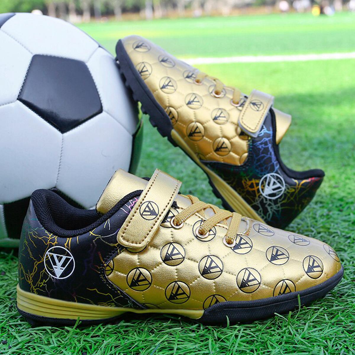 Kids golden hot sale football boots