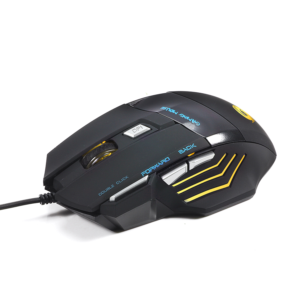 3200 DPI 7 Button 7D LED Optical USB Wired Gaming Mouse Mice for Laptop PC Professional Gamer Adjustable Black. 