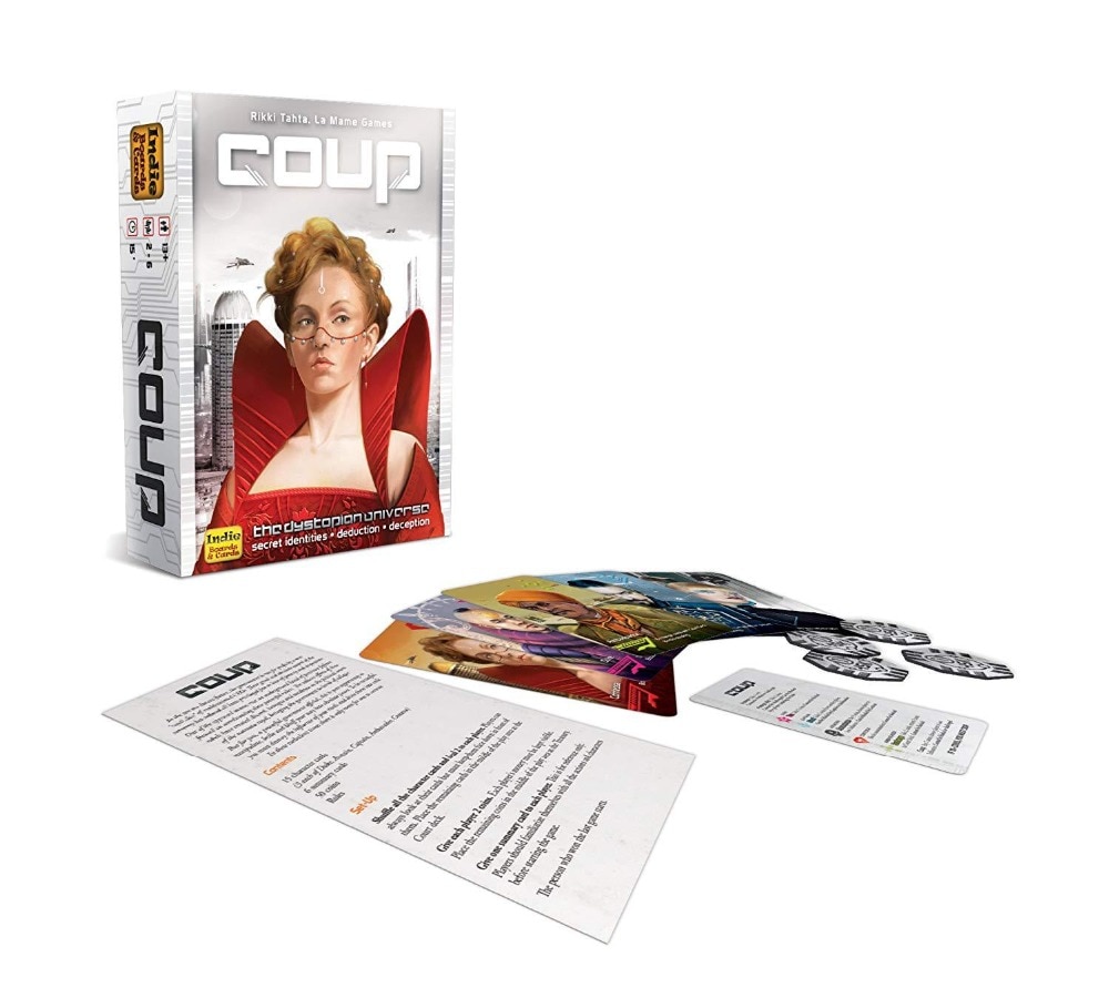 【Broad Sunlight shop】2019 high quality coup game Full English Version for party family board game cards game. 