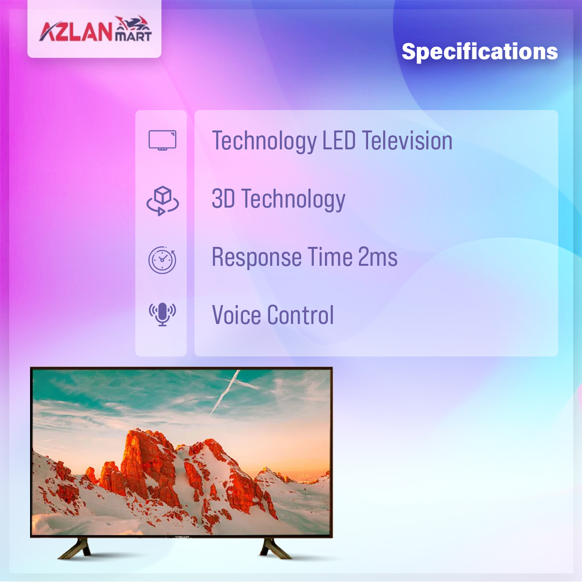 Vikan 50'' 4K TV UHD Voice Control Android Smart Television Wi-Fi 4K Led Tv Ram 2 gb Rom 16 gb. 