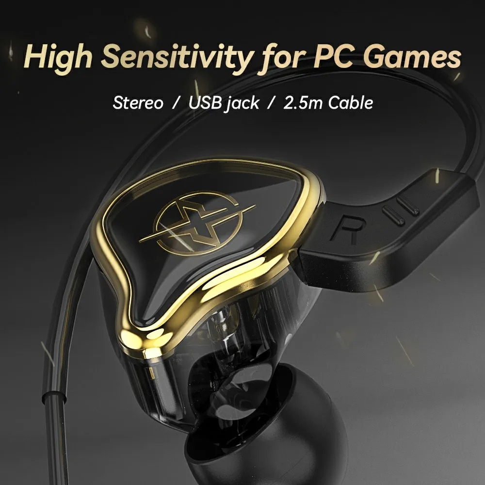 USB Gaming Headphones 7.1 Surround Sound Wired Headset with Microphone Noise Cancelling Earphone for PC Computer PS4 PS5 Laptop. 