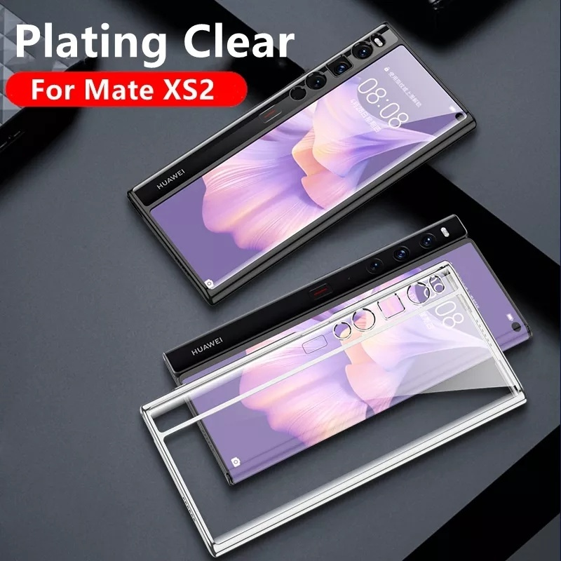 Plating Transparent TPU Case for Huawei Mate XS2 5G/Soft Silicone