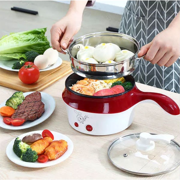 Mini Electric Multi Cooker with Steamer - Compact and Convenient Cooking Solution - Durable stainless steel construction