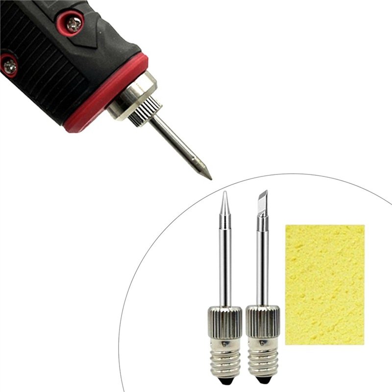 2X Soldering Tips USB Soldering Iron Head Replacement Soldering Iron Tips Welding Head for E10 Interface(Tip B+Tip K)