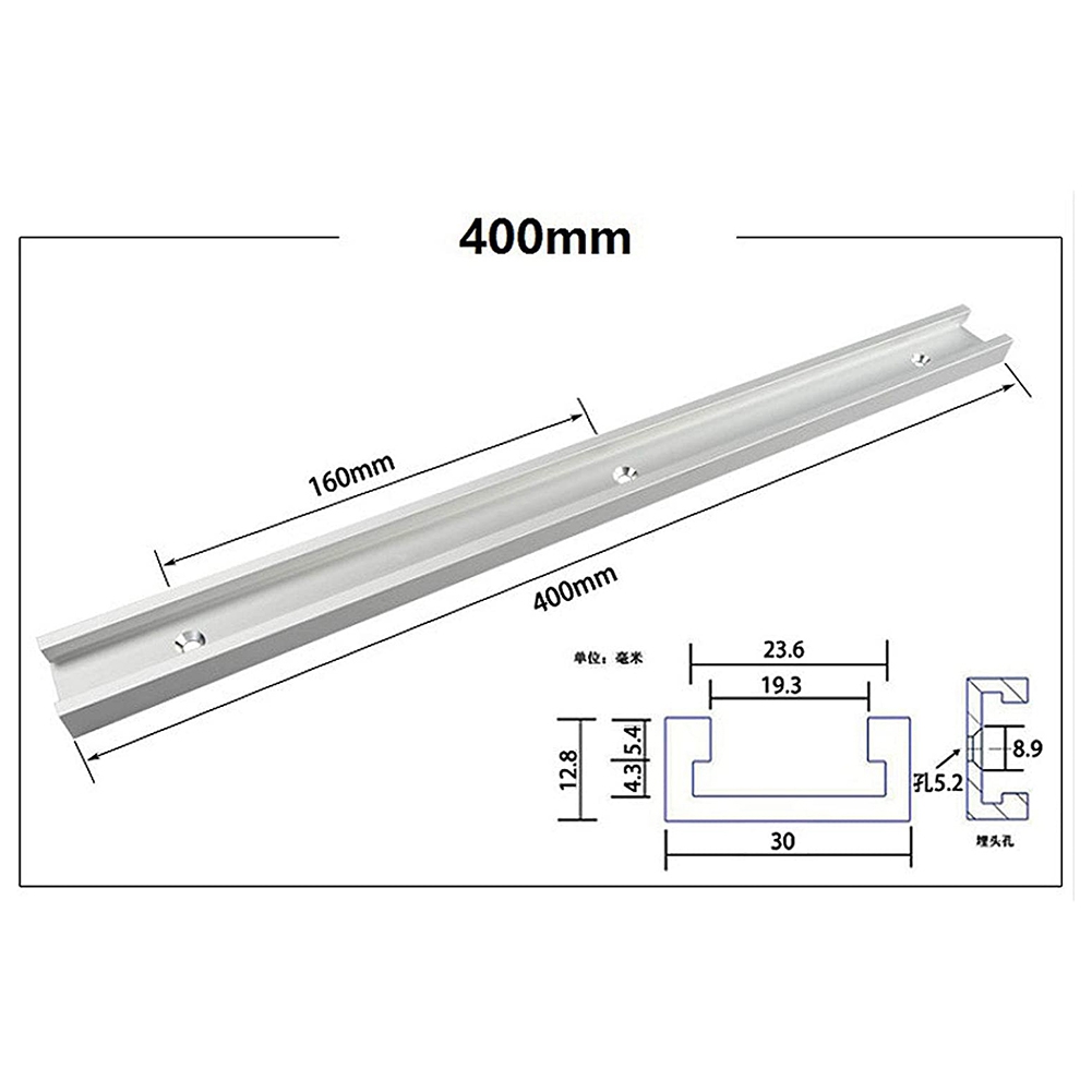 1 Set Aluminum Alloy T-Tracks Slot Miter Track and Miter Bar Tools. 