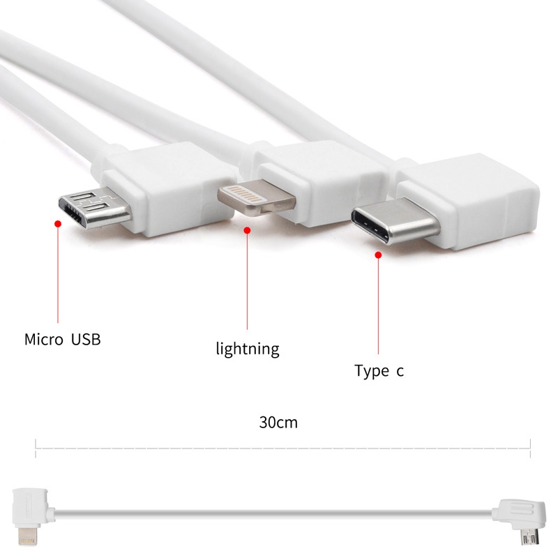 STARTRC 30cm USB-C / Type-C to Micro USB Converting Connector Data Cable for DJI Mavic Mini / Air, Remote Controller. 