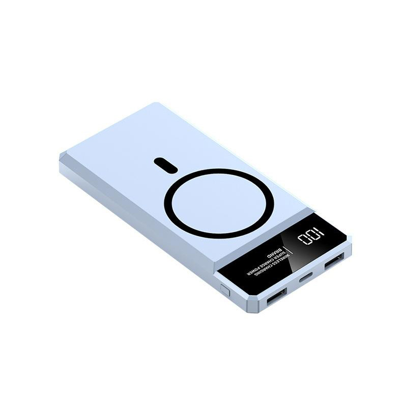 30000mah Magnetic Wireless Power Bank Ultra Fast Charging Built-In Display Screen Cable External Battery For iphone Huawei New. 