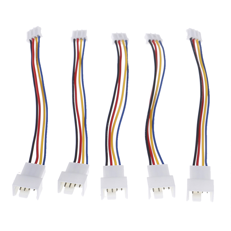 2Pcs Universal small 4 Pin to 3pin 4pin fan PWM connector extension cable. 