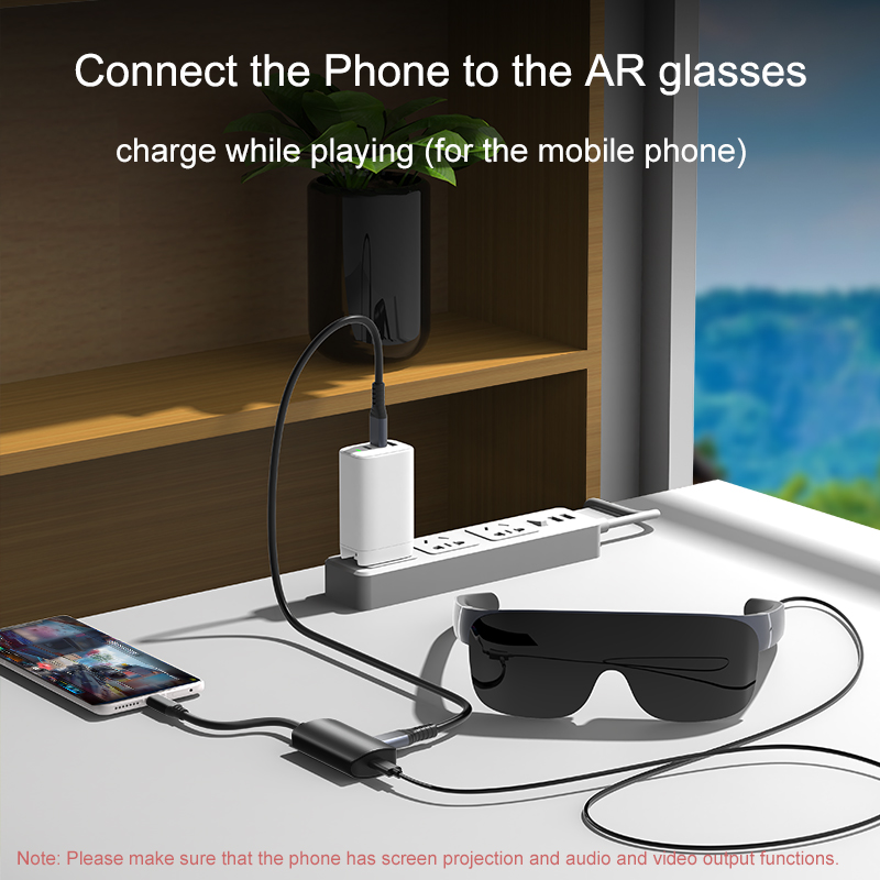 USB-C to C Converter Type C Adapter for XREAL nreal,Switch,StemDeck,Thunderbird Air plus,Huawei Vision Glass Power Conversion. 