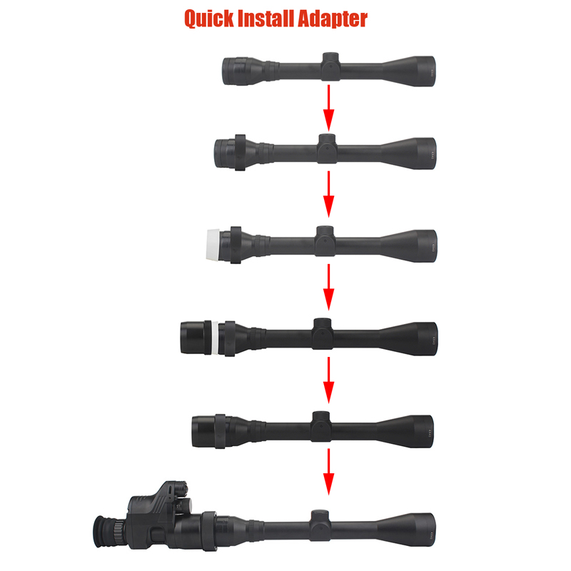 PARD NV007S 46mm Quick Install Adapter Bayonet Night Vision Scope Camera Kit Fast Sleeve Bracket Adapter For NV007V. 