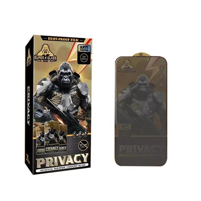 King Kong Gorilla Privacy Screen Protector For iPhone 11 12 13 14 15 Pro Max Anti-spy Tempered Glass For iPhone X XS Max 13 Pro. 