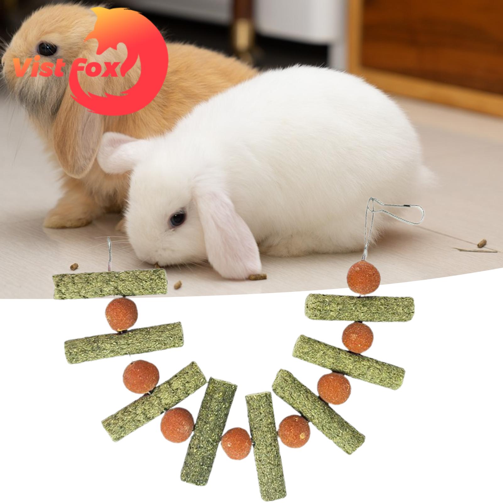Vist Fox Rabbit Molar Stick Teeth Grinding Grass Cake Stick String Pet Chew Toy. 