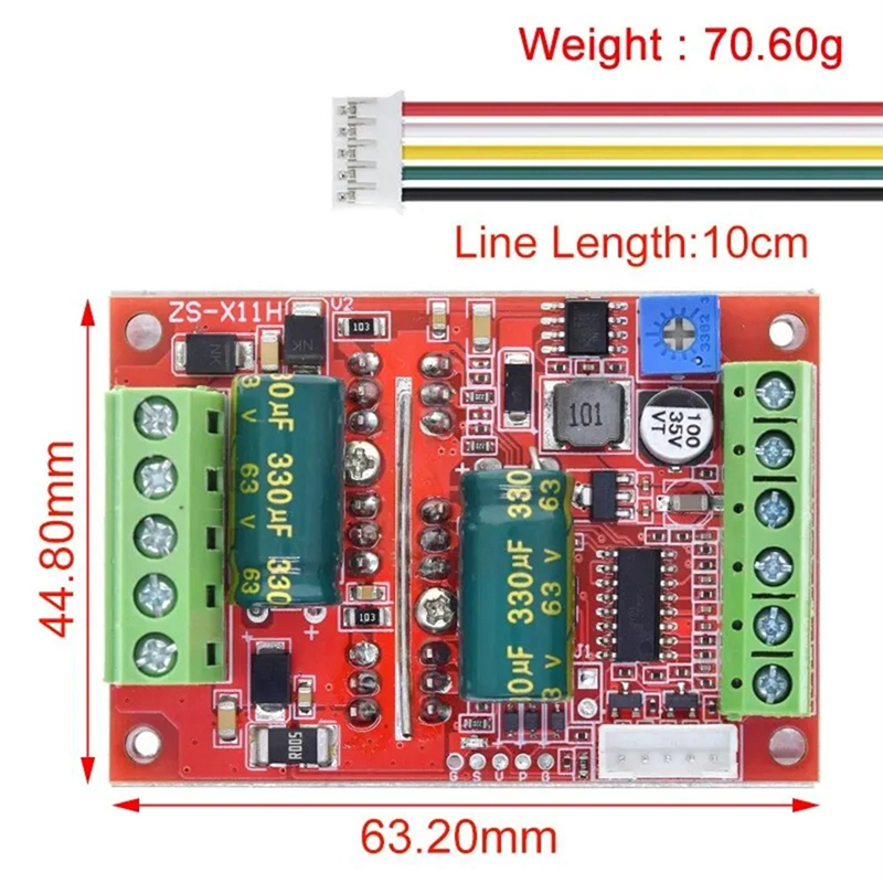 DC 6-60V 400W BLDC Three Phase DC Brushless Motor Controller. 