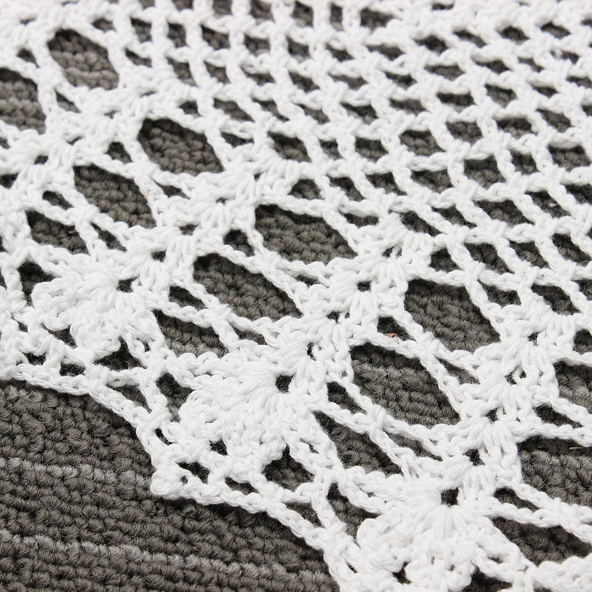 23'' Round Hand Crochet Lace Doily Placemat Doilies Tablecloth Cotton 2 Color 
