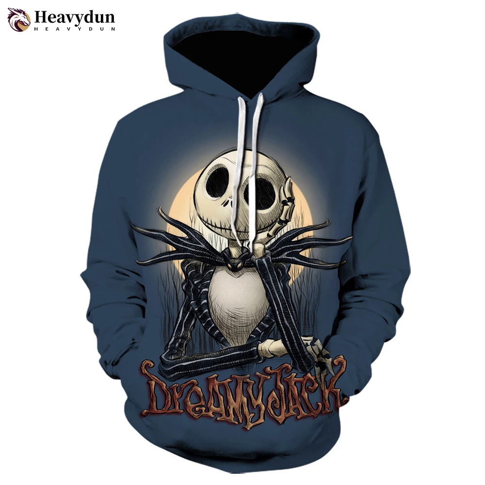 Halloween Hip Hop Hoodie Savage Gift Before Christmas Nightmare 3D Printed Men Casual Clothing America Mantle Gym Streetwear. 