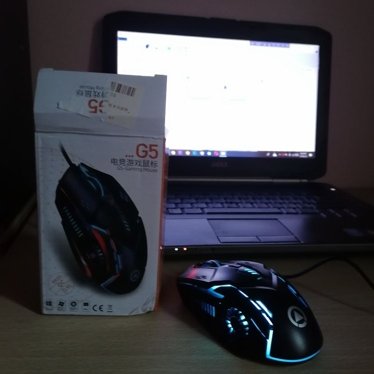 New G5 3200DPI Gaming Mouse 7 Colors RGB Breathing LED Light for Laptop Laptop/PC RGB Backlight Universal USB Wired Mouse. 