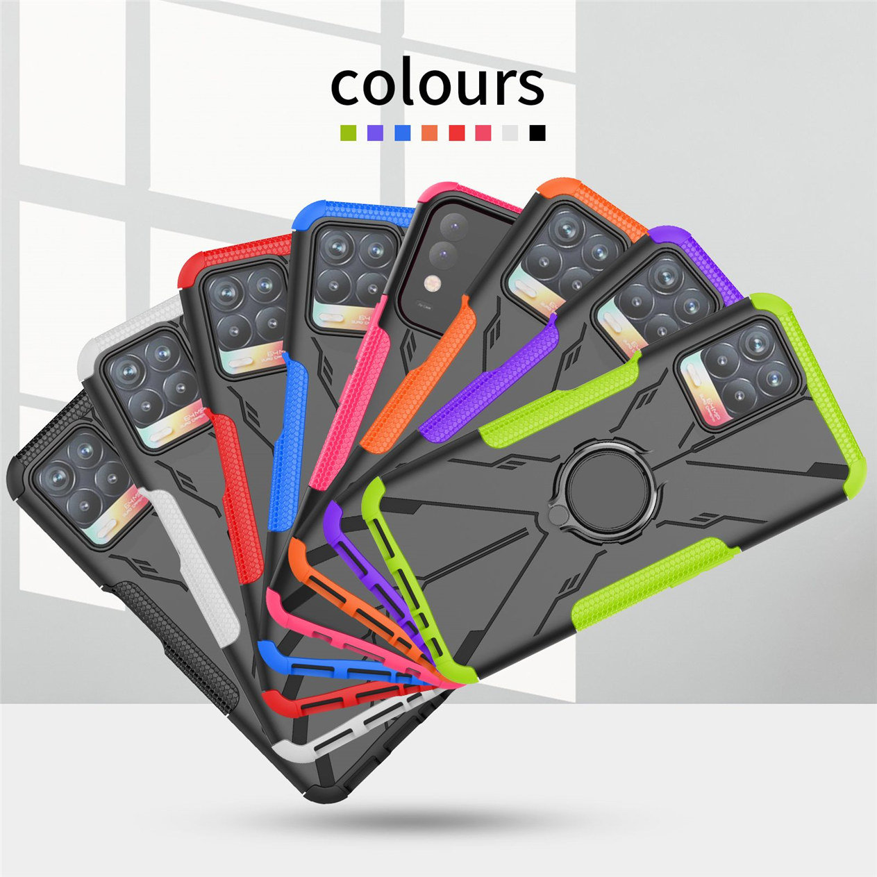 For Motorola Moto G 5G (2022) Phone Case TPU and PC Solid Color Armor Kickstand Casing Buffer Shockproof Stand Holder Back Cover. 