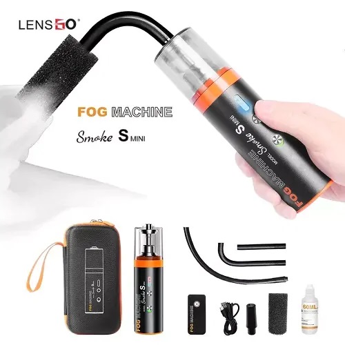 LENSGO Smoke S Mini All-in-One Handheld Fog Machine with Wireless Remote (15W). 