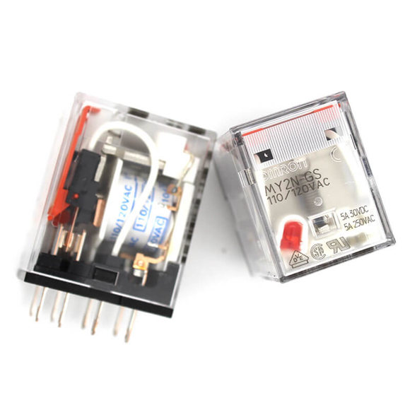 Omron MY4N 4-Pole Miniature Power Relay with Plug-in Terminals and Operation Indicator. 