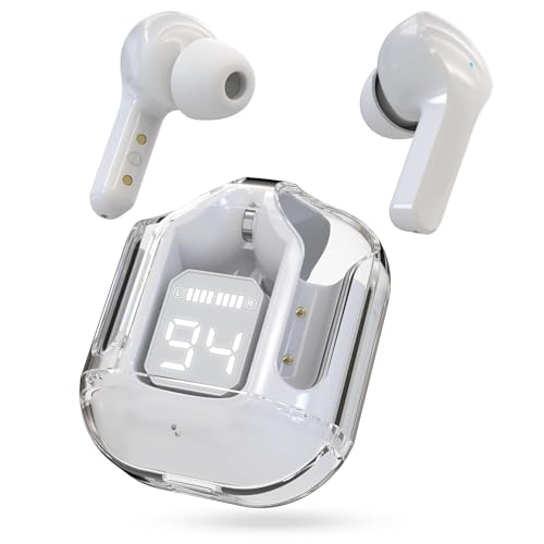 Ultrapods Max Bluetooth 5.3 Transparent Wireless Earbuds (With Cover)