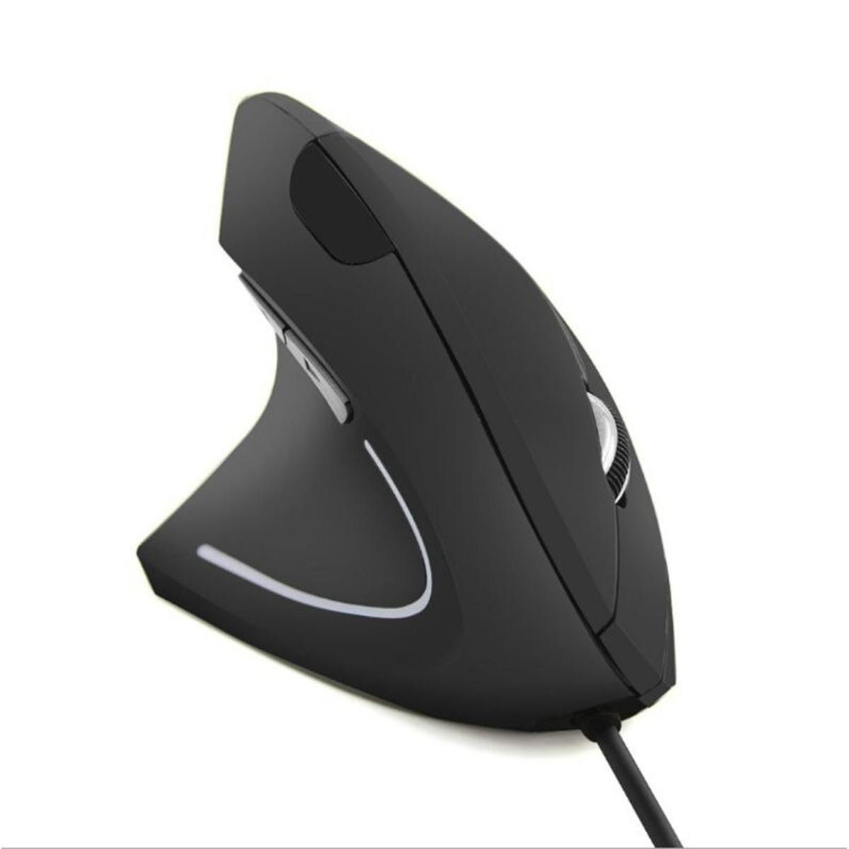 【happy one】Wired Left Hand Vertical Mouse Ergonomic Gaming Mouse 800 1200 1600 DPI USB Optical Wrist Healthy Mice Mause For PC Computer