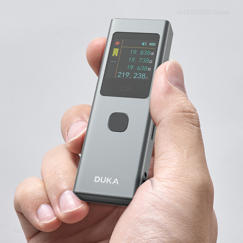 Xiaomi duka atuman ls6 laser rangefinder 40m handheld distance angle meter measuring tool rechargeable digital measuring ruler. 