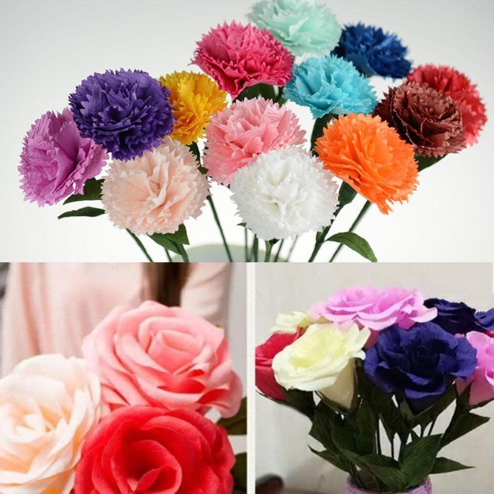 DIY Crepe Paper New Thickened wrinkled paper Production material paper Wrapping Paper Handmade flowers Packing Material. 
