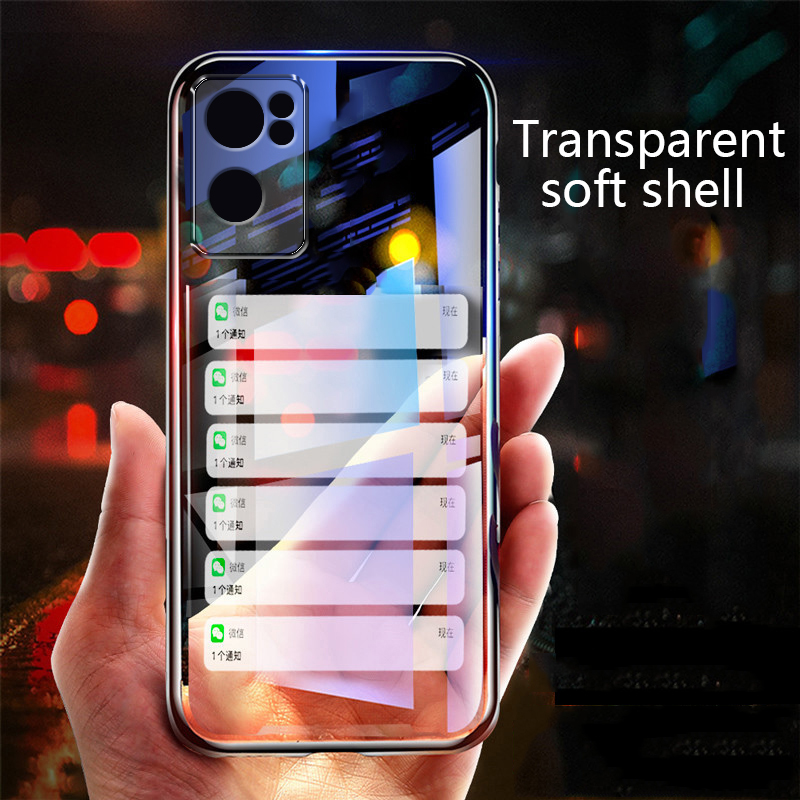 Tokifu For OPPO Reno 7 Pro 5G Back Cover Soft Casing Transparent TPU Simple Case Covers. 