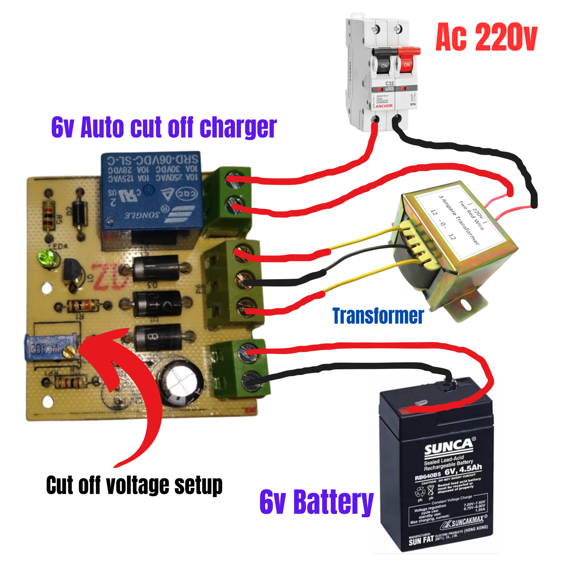 Charger Circuit Diagram How To Use Batteries To Charge A Cell
