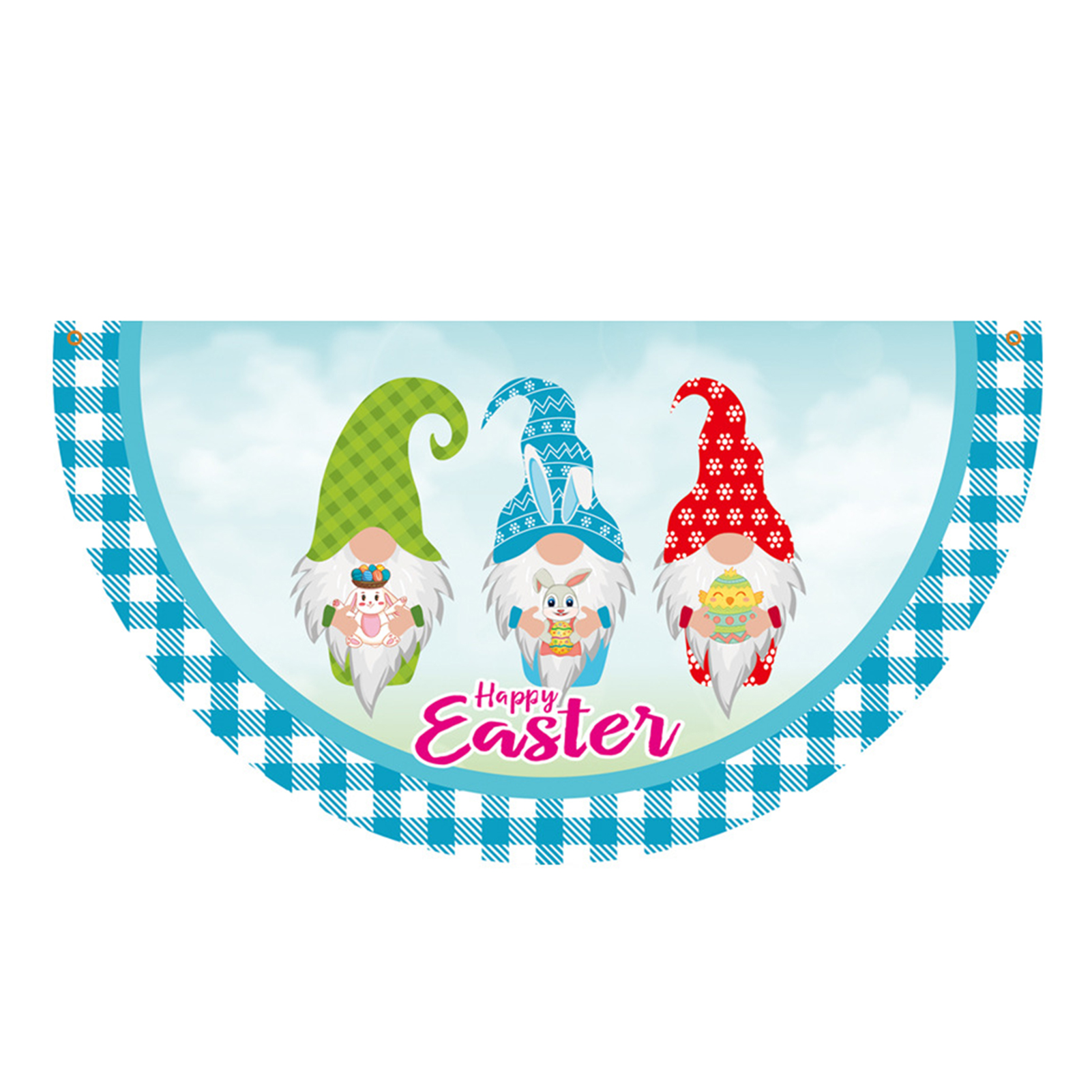 Fan-shaped Banner Vivid Eye-catching Soft Flexible Semicircle Flag Bunting. 