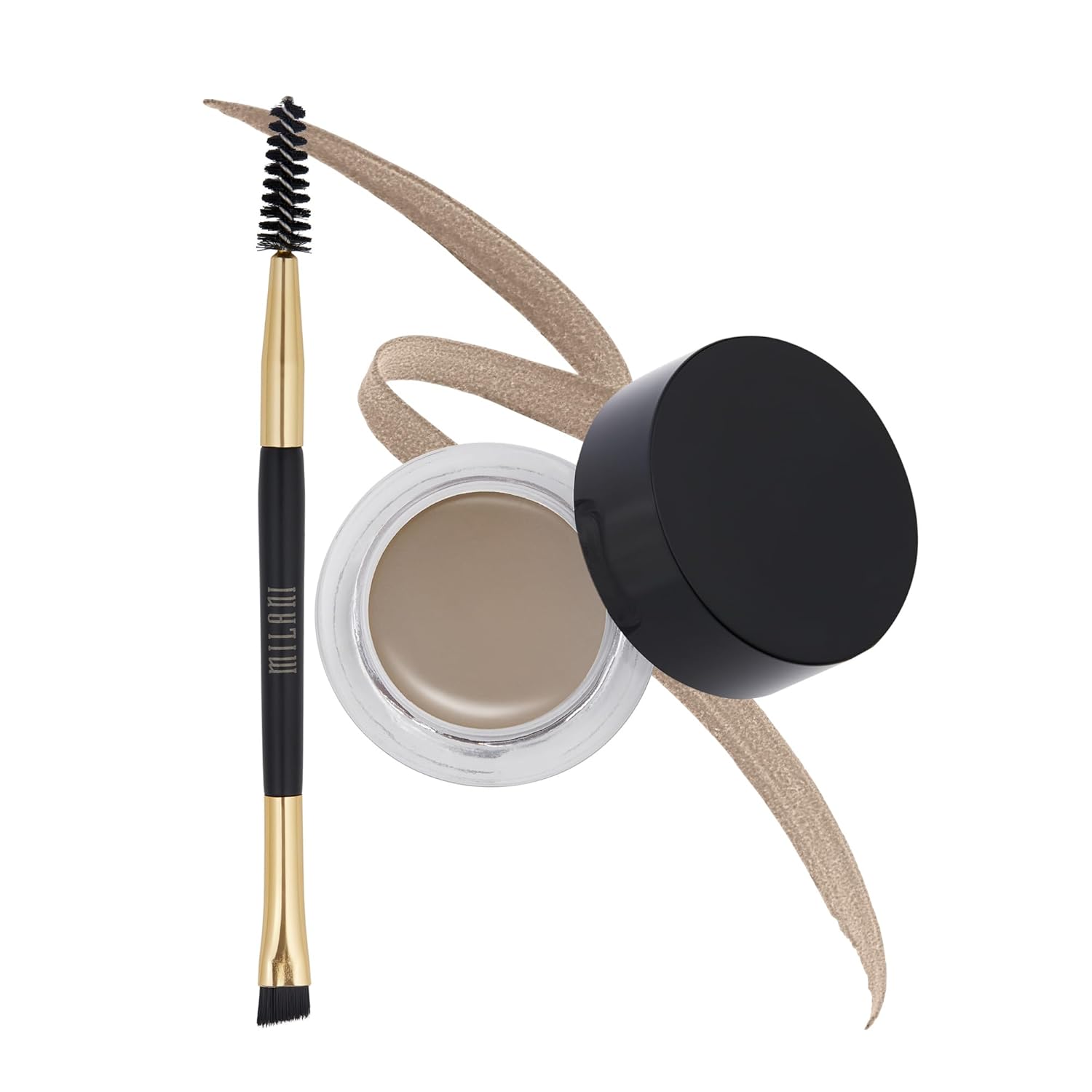 Milani Stay Put Brow Color - 02 Natural Taupe (0.09 Ounce) Vegan, Cruelty-Free Eyebrow Color that Fills and Shapes Brows