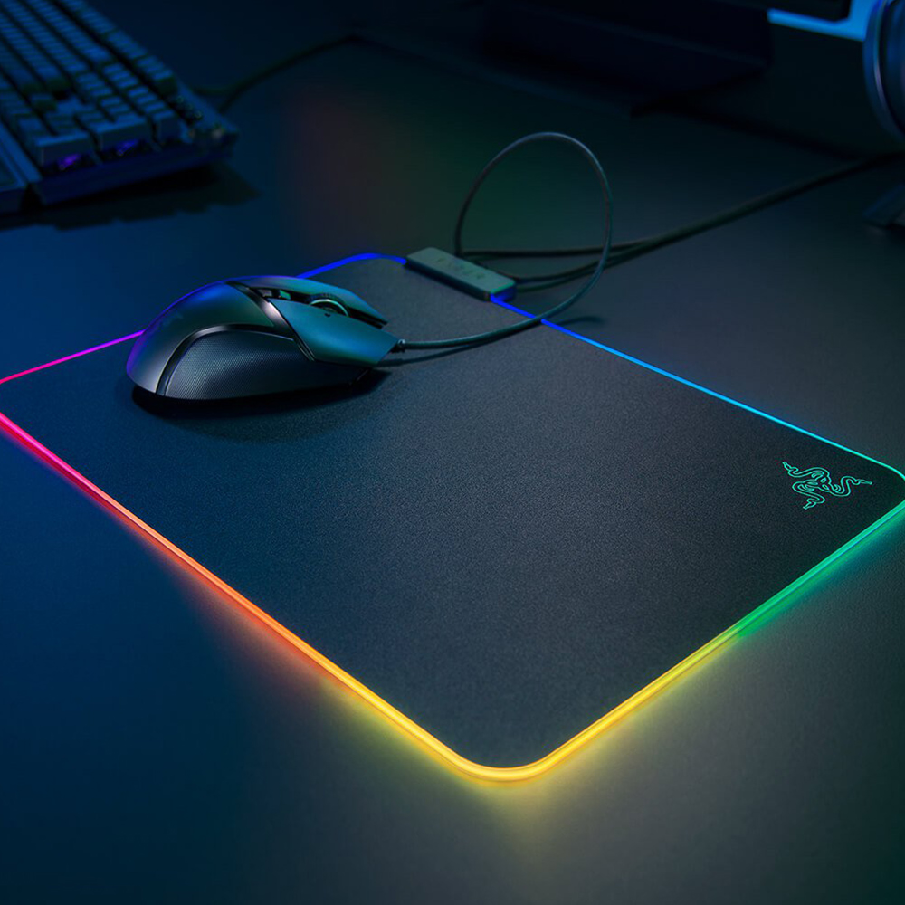 Razer Firefly V2 - RGB Gaming Mouse Pad - Customizable Chroma Lighting - Built-in Cable Management - Balanced Control & Speed - Non-Slip Rubber Base. 
