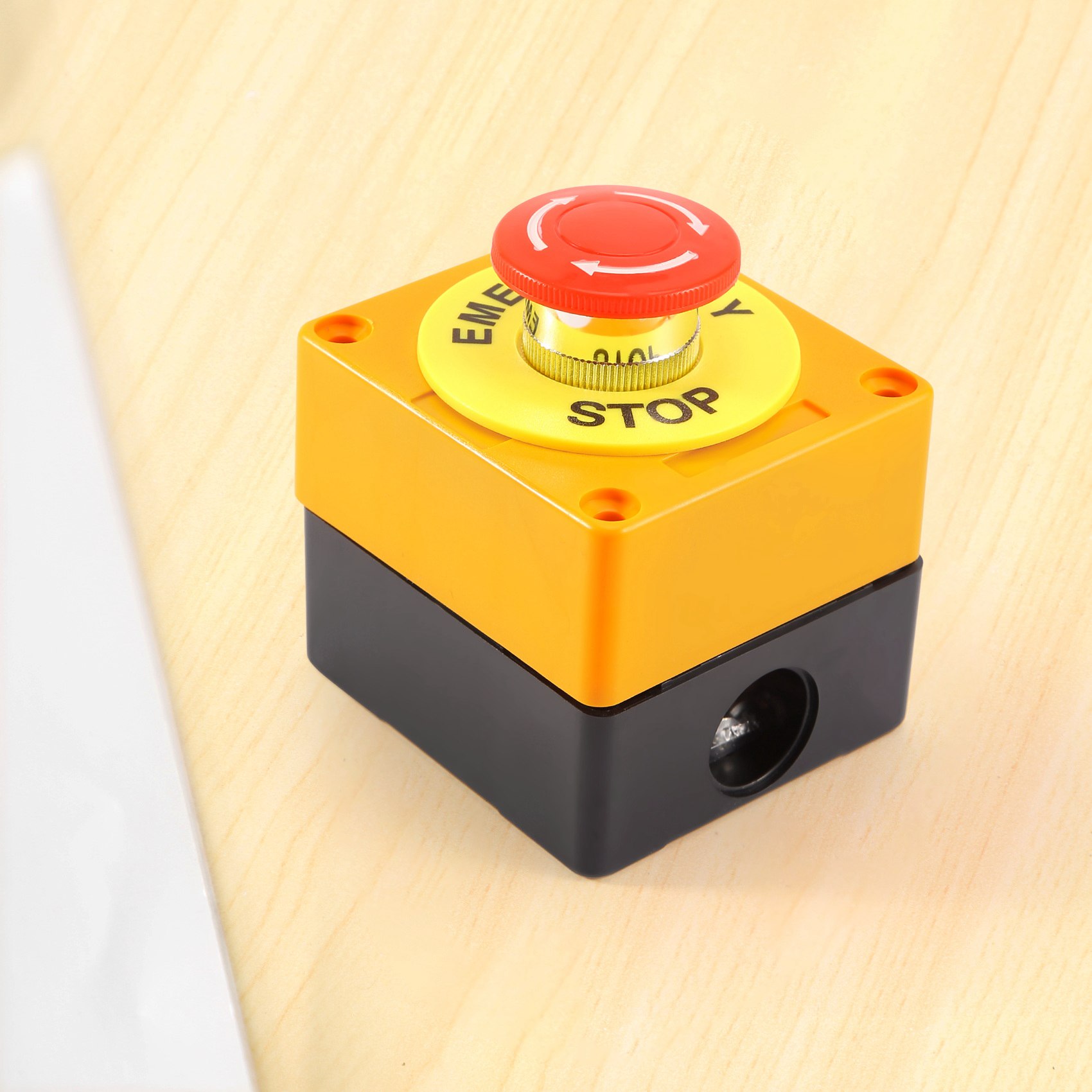 2Pcs Red Mushroom Emergency Stop Shut Off Push Button Switch No. 