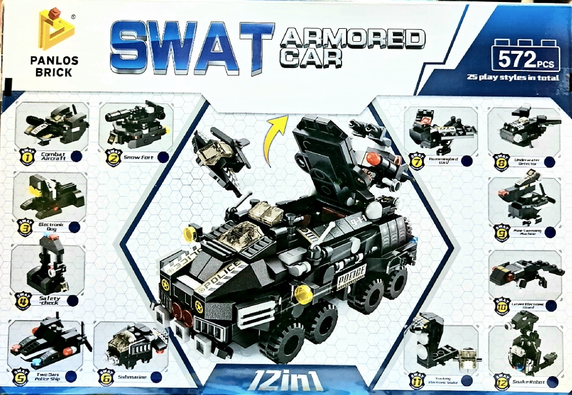 Lego city swat armando car 12 in 1   572 pieces(null). 