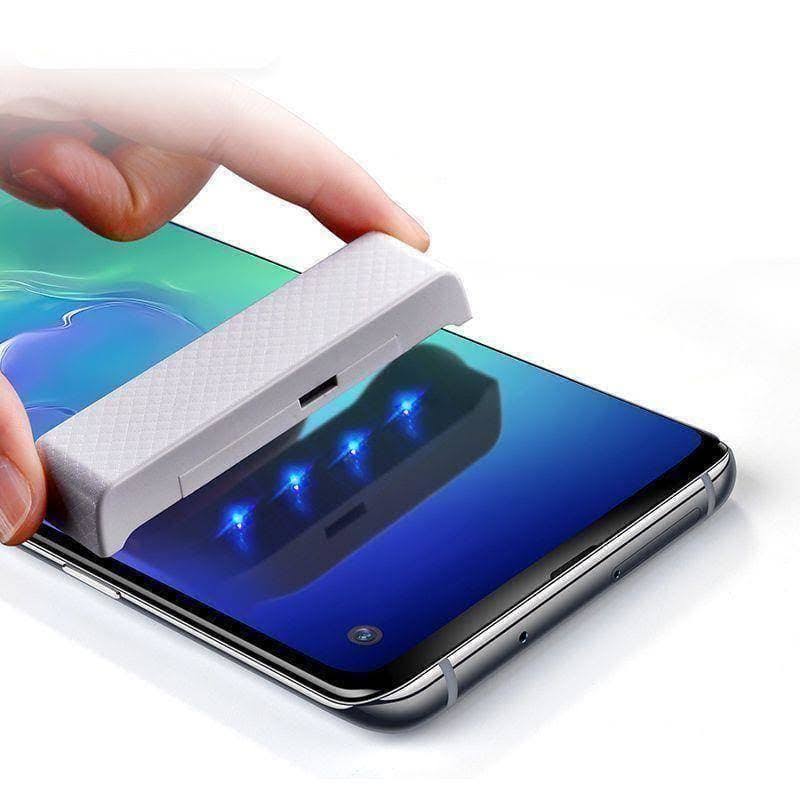 FOR Samsung Galaxy S10E / S10 5G / Note 8 / NOTE 9 / NOTE 10 / NOTE 10 PLUS / S6 EGDE / S7 EDGE / S8 / S8 PLUS / S9 / S9 PLUS / S10 / S10 PLUS (A+ GRADE) UV Light Adhesive Tempered Glass Screen Protector -transparent