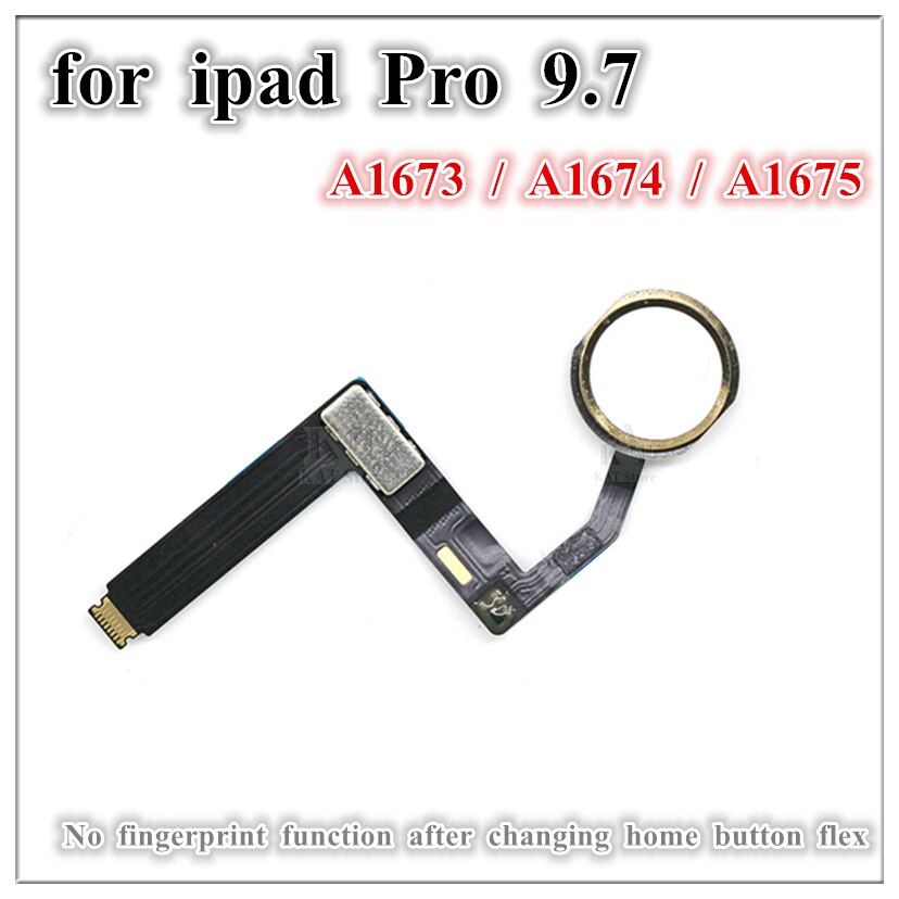 1Pcs Home Button Menu Key Flex Cable Bracket Rubber Gasket Assembly Replacement for iPad Pro 9.7 inch Pro9.7 A1673 A1674 A1675. 