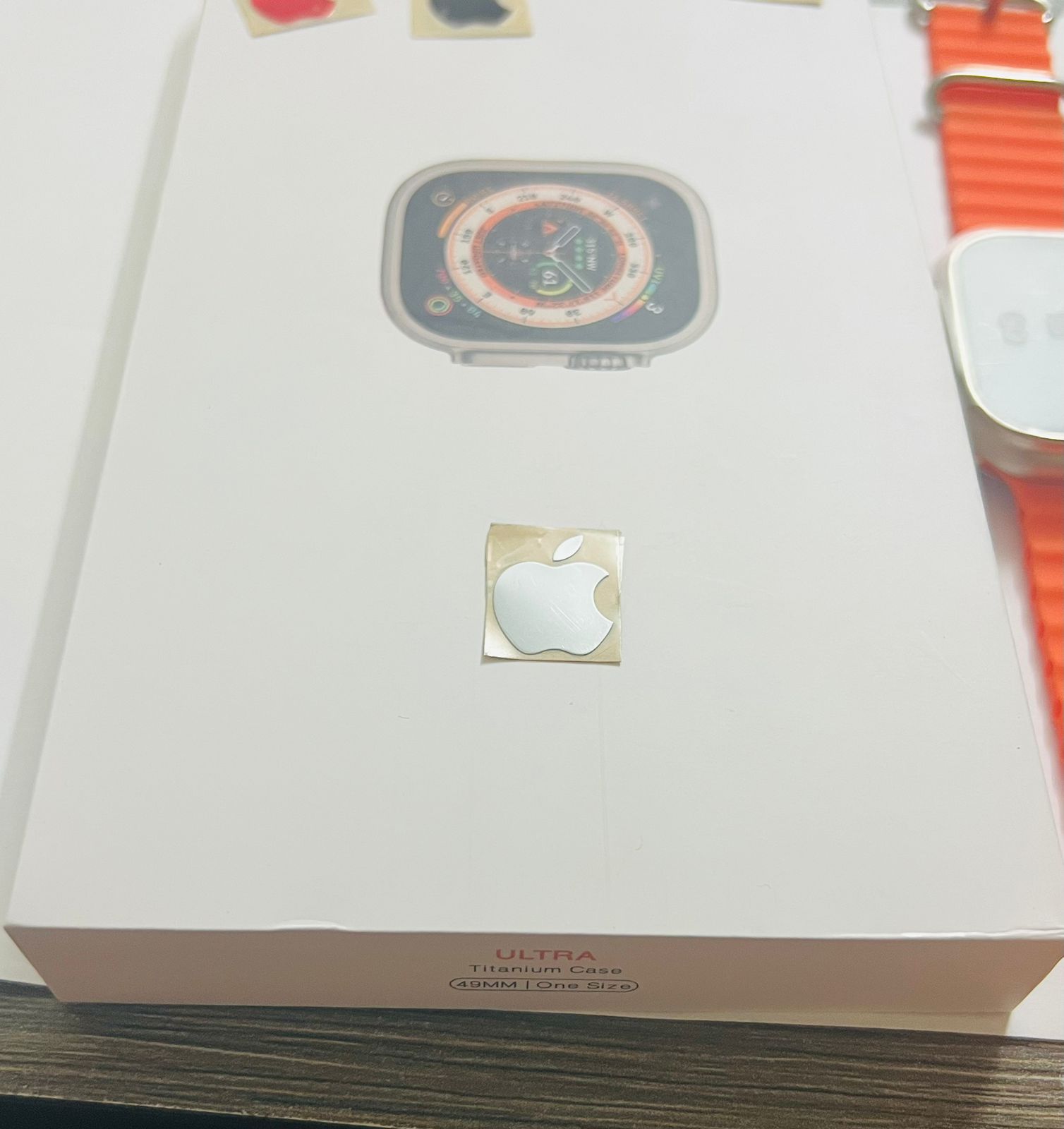 APPLE STICKERS with EMPTY BOX (only) for Apple iPad 8th Gen Wi-Fi Silver