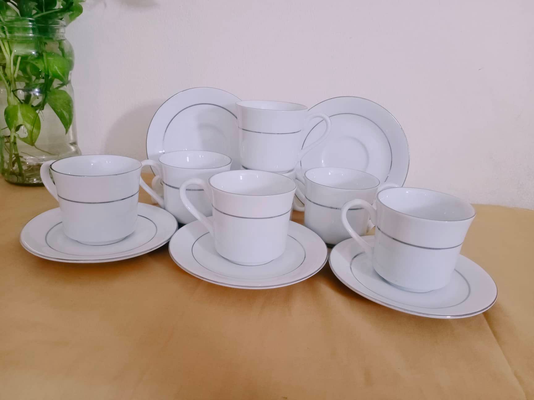 Exclusive Tea Cup Set And Saucers 12 Pcs Ceramic - Elevate Tea Time With A Stylish Set Of Tea Cups And Saucers. 