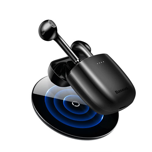 Baseus Encok W04 Pro TWS Bluetooth True Wireless Stereo Earbuds with Wireless Charging - Black. 