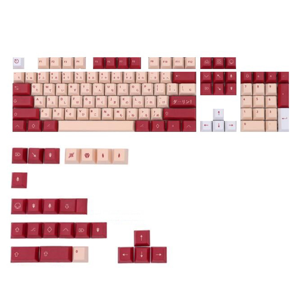 129 Key Darling Keycaps Cherry Profile DYE-SUB Personalized Keycap