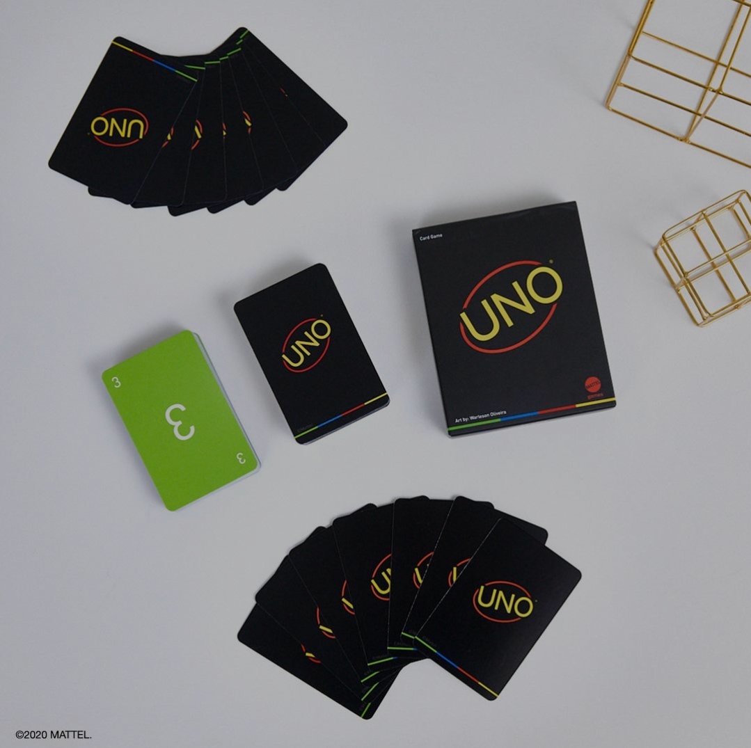 UNO Minimalista Special Edition Card Game Deck Black black uno card Uno Black Minimaslist | Uno Black Cards | Uno Minimalist. 