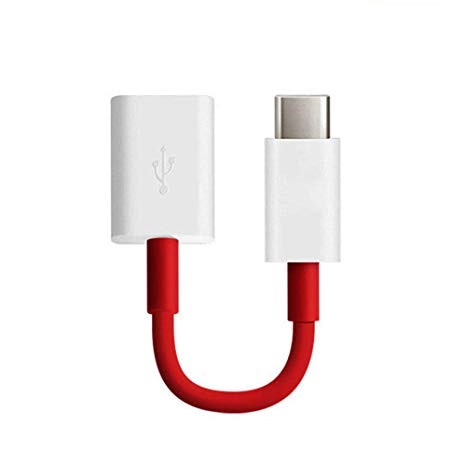 OnePlus Type C - OTG Cable Adapter For One plus - Red and White. 