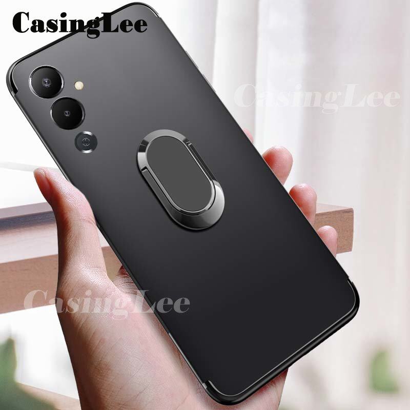 For Tecno Pova 4 Pro Case Soft Matte Full Protector Shockproof Car Magnetic Holder Ring Phone Cover Casing Hp Tecno Pova4 Pro Phone Cases
